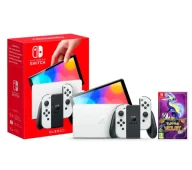 Konsole Nintendo - Nintendo Switch OLED Biały + Pokemon Violet - miniaturka - grafika 1