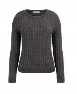 GUESS DAMSKI DOPASOWANY SWETER Z DŁUGIM RĘKAWEM SZARY XS GMA - Swetry damskie - miniaturka - grafika 1