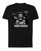 Koszulki męskie - Koszulka Grunge Rock Legendy Ikony z Autografami Czarna S - miniaturka - grafika 1