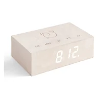 Zegary - Jasnobrązowy budzik LED Gingko Flip Click - miniaturka - grafika 1