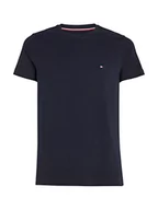 Koszulki męskie - Tommy Hilfiger Męski T-shirt z krótkim rękawem Core Stretch Slim Fit, Desert Sky, XXL - miniaturka - grafika 1