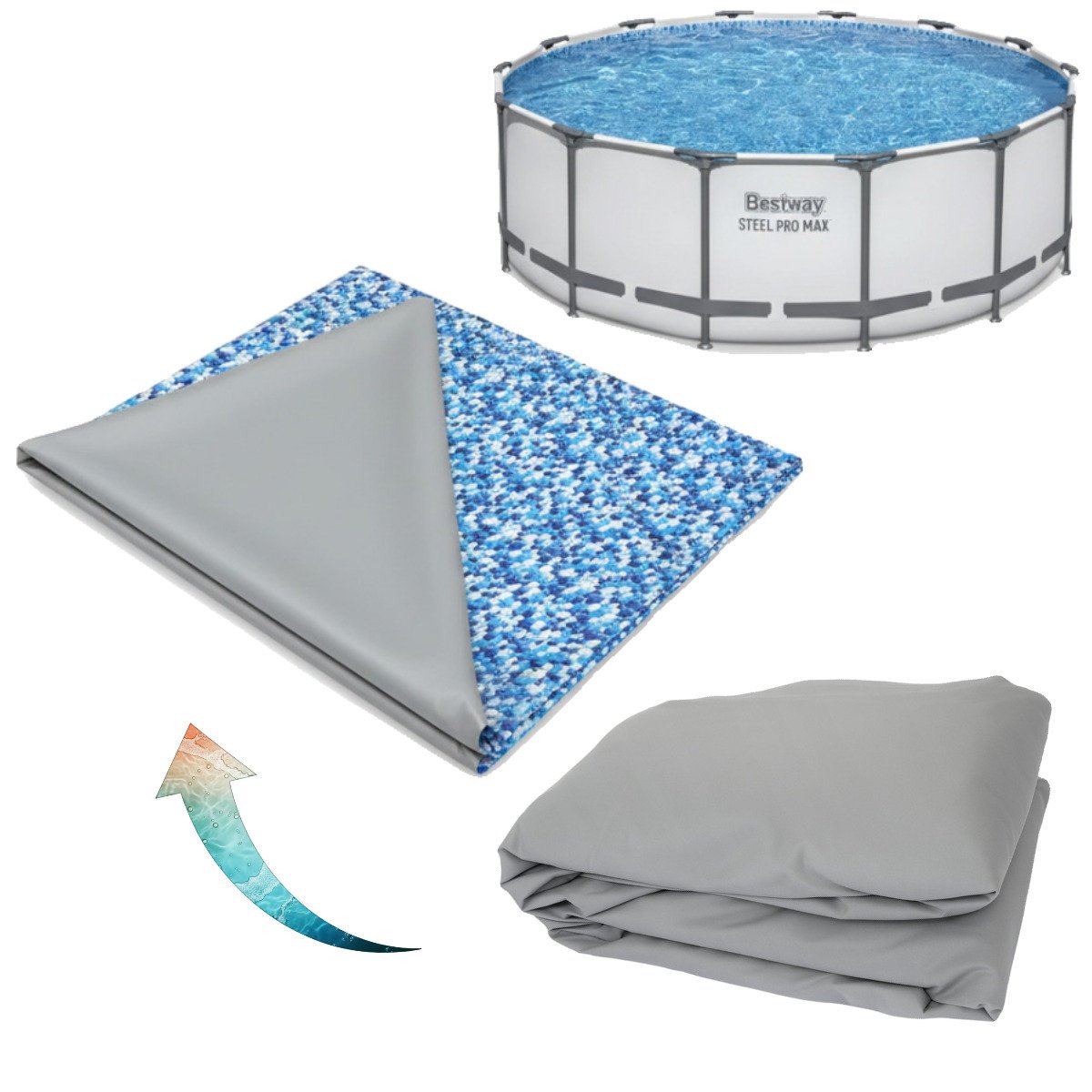 Bestway niecka basenowa poszycie do basenu  steel pro max 4.27m x 1.22m