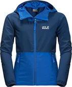 Kurtki i płaszcze dla chłopców - Jack Wolfskin Chłopięca Turbulence B Kurtka Softshellowa, Niebieski (Coastal Blue), 164 - miniaturka - grafika 1