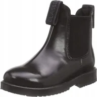 Botki damskie - Rhinegold Buty Czarne Skórzane Jeździeckie 38 1Żgd - miniaturka - grafika 1