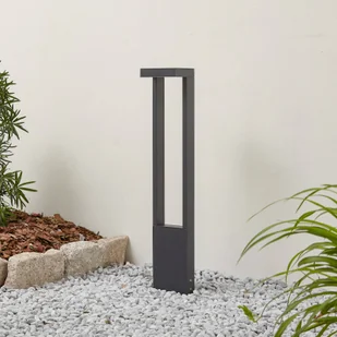 Lindby Słupek oświetleniowy LED Lonete, ciemnoszary, IP65, wysokość 65 cm - Lampy ogrodowe - miniaturka - grafika 1