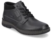 Botki męskie - Botki męskie zimowe Rieker 05102-00 trzewiki skórzane ocieplane szerokie-41 - miniaturka - grafika 1