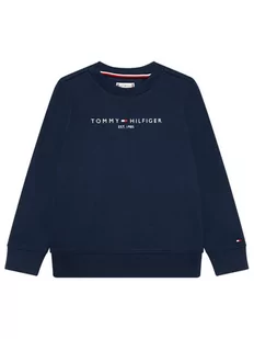 Tommy Hilfiger Bluza Essential Sweatshirt KS0KS00212 Granatowy Regular Fit - Bluzy dla chłopców - miniaturka - grafika 1