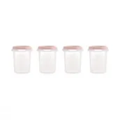 Akcesoria do karmienia - Miniland-Dolce Pojemniki hermetycznie zamykane na żywność Dolce - cukierkowy 4 x 250 ml - miniaturka - grafika 1