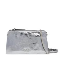 Torebki damskie - Torebka PINKO Double Mini Al 25-26 PLTT 105359 A2OT Srebrny - miniaturka - grafika 1