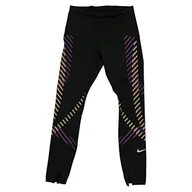 Legginsy - Nike Damskie legginsy Speed 7_8 Runway Gx Tights czarny czarny/odblaskowy srebrny S - miniaturka - grafika 1