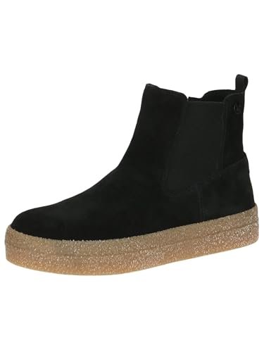 Caprice Damskie ciepłe buty 9-26302-43, modne kozaki, Black Suede, 38 EU, czarny zamsz, 38 EU
