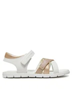 Buty dla dziewczynek - Tommy Hilfiger Sandały Velcro Sandal T1A2-33770-0273 S Biały - miniaturka - grafika 1