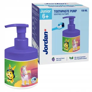 Jordan Junior pasta do zębów dla dzieci z pompką 6+ 150ml - Pasty do zębów - miniaturka - grafika 1