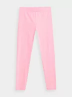 Legginsy - 4F, Legginsy dzianinowe dziewczęce, 4FJSS23TTIGF039-56S, Jasny Róż, Rozmiar 152 - miniaturka - grafika 1