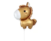 Balony i akcesoria - Balon foliowy konik kucyk brązowy, 35 cm - miniaturka - grafika 1