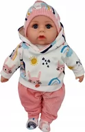 Lalki dla dziewczynek - Lalka Bobas Mówi I Spiewa Polski 45Cm+Smoczek_38 - miniaturka - grafika 1