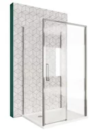 Kabiny prysznicowe - Kabina prysznicowa trójścienna prostokątna drzwi rozsuwane 150x80 Rapid Slide Rea - miniaturka - grafika 1