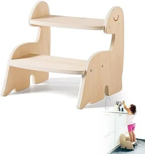 Drewniana Wieża Dinozaur Edukacyjna Montessori 2 Poziomy Dla Niemowląt - Zabawki interaktywne dla dzieci - miniaturka - grafika 1