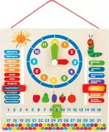 Zabawki interaktywne dla dzieci - Small Foot Design Zegar angielski do nauki czasu - miniaturka - grafika 1