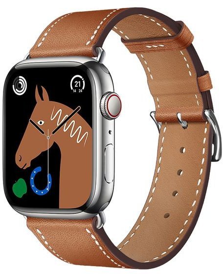 Pasek do Apple Watch Forcell F-Design FA20 magnetyczny skóra ekologiczna 38 / 40 / 41 mm brązowy
