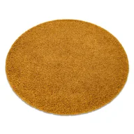 Dywany - Dywan DYWANY ŁUSZCZÓW SOFFI koło shaggy 5cm złoty, koło 120 cm - miniaturka - grafika 1