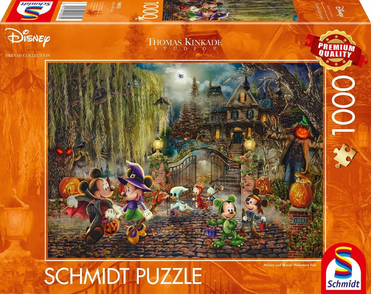SCHMIDT SPIELE Puzzle 1000 Elementów Disney Mickey Minnie Halloween