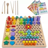 Układanki dla dzieci - Układanka Puzzle Klocki Drewniana Mozaika Sorter Cyfry Jakość - miniaturka - grafika 1