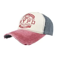 Czapki męskie - Bordowa czapka z daszkiem baseballówka vintage uniwersalna czerwony - miniaturka - grafika 1
