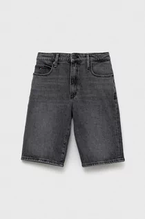 Spodnie i spodenki dla chłopców - Tommy Hilfiger szorty jeansowe dziecięce kolor szary regulowana talia - grafika 1