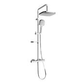 Panele prysznicowe - Mexen KX33 zestaw prysznicowy natynkowy z deszczownicą, chrom - 771503391-00 - miniaturka - grafika 1