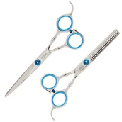 Nożyczki fryzjerskie - Gepard zestaw fryzjerski degażówki i nożyczki praworęczne do strzyżenia włosów do salonu - miniaturka - grafika 1