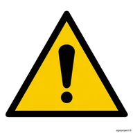 Tablice BHP - GD001 OGÓLNY ZNAK OSTRZEGAWCZY, KN - FOLIA PODŁOGOWA NIEŚWIECĄCA; (250X250MM) - miniaturka - grafika 1