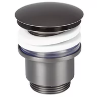 Korki do umywalek - Korek click-clack z przelewem Kerra KOG grafit - miniaturka - grafika 1