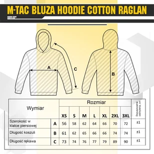 M-Tac - Bluza Hoodie Cotton Raglan - Czarna - 20483002 - Odzież taktyczna i umundurowanie - miniaturka - grafika 15