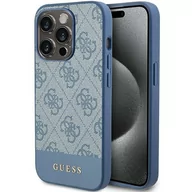 Etui i futerały do telefonów - Etui Guess GUHCP15XG4GLBL Apple iPhone 15 Pro Max hardcase 4G Stripe Collection niebieski/blue - miniaturka - grafika 1