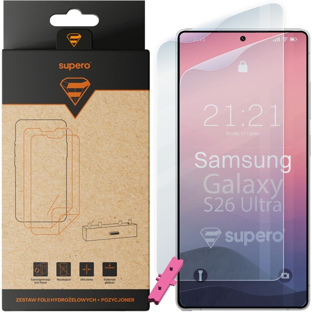 Folia hydrożelowa Supero do Samsung Galaxy S26 Ultra, 2 sztuki z aplikatorem
