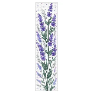 Haft krzyżykowy - Zestaw do haftu - Zakładka - Zakładka z lawendą - Pasmanteria - miniaturka - grafika 1