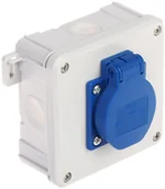 Gniazdka elektryczne - GNIAZDO POJEDYNCZE Z PUSZK�� ODGA������N�� 2K/98X98/GN-230/EPN 250��V AC 16��A IP54 Elektro-Plast - miniaturka - grafika 1