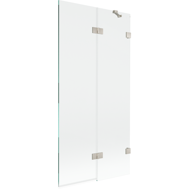 Mexen Lunar parawan nawannowy 2-skrzydłowy prawy 90 x 150 cm, transparent, nikiel szczotkowany - 897-090-100-97-00-P