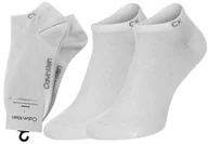 Skarpetki damskie - CALVIN KLEIN SKARPETKI STOPKI 2 PARY WHITE 701218772 002 - Rozmiar: 37-41 - miniaturka - grafika 1