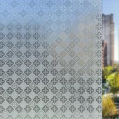 Okleiny - Folia okienna zapewniająca prywatność – Vintage Begonia – matowa, statyczna folia okienna – do użytku domowego – 30 cm x 4 m - miniaturka - grafika 1