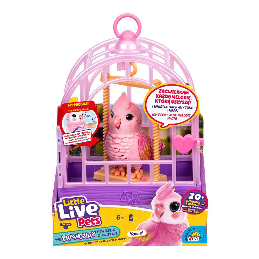 LITTLE LIVE PETS PTASZEK INTERAKTYWNA PAPUŻKA FALISTA ROSIE