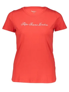 Pepe Jeans Koszulka w kolorze czerwonym - Koszulki i topy damskie - miniaturka - grafika 1