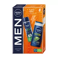 Kosmetyki do kąpieli - Men Super Hero zestaw antyperspirant spray 150ml + żel pod prysznic 250ml - miniaturka - grafika 1