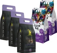 Żwirek dla kotów - Żwirek dla kota Clear Cat Żwirkek Bentonitowy Lawendowy 25l 5x5l Clear Cat, Cat Royale - miniaturka - grafika 1