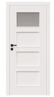 Drzwi wewnętrzne - Dre Drzwi Wewnętrzne Z Szybą Modern 20 Okleina Biała Mat - miniaturka - grafika 1