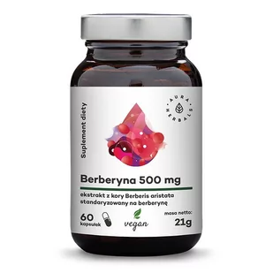 Aura Herbals Aura Herbals Berberyna 500 mg - 60 kapsułek - Leki dla diabetyków - miniaturka - grafika 1