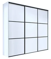 Szafy - Szafa przesuwna biała + czarne szprosy R0-F77 - miniaturka - grafika 1