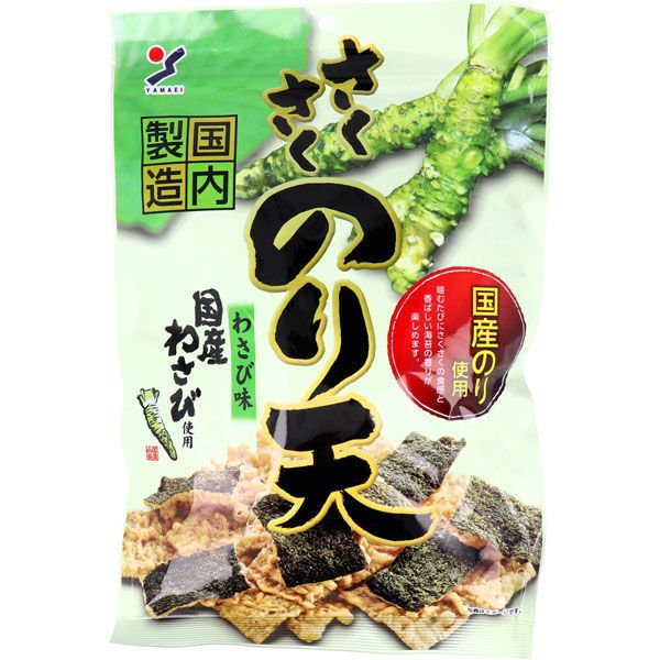 NORITEN SEAWEED SNACK WASABI - WODOROSTY NORI W TEMPURZE Z WASABI, YAMAEI 70g