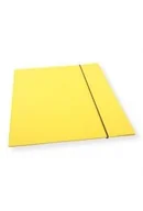 Teczki i skoroszyty - Teczka A4 z gumką lakier żółta 300gsm (10szt) - miniaturka - grafika 1